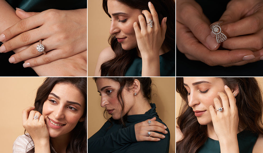 how to stack engagement and wedding rings