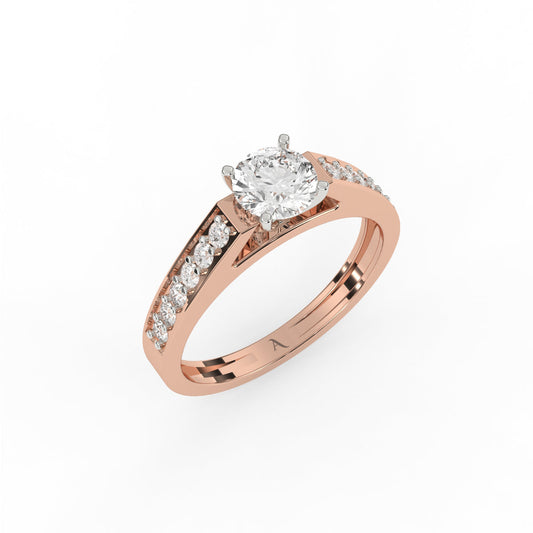 Side-Stone Set Diamond Ring