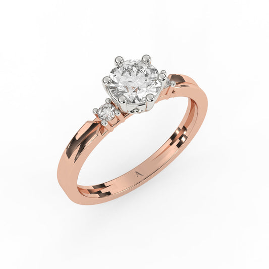 Semi-Hexa Diamond Ring