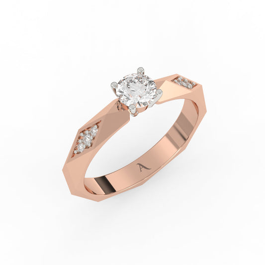 Shimmering space diamond ring