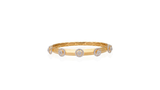 Glittering Florid Diamond Kada