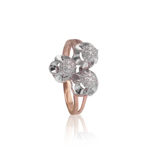 Triple Bloom Diamond Ring