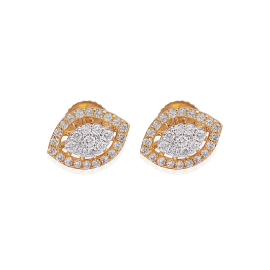 Marquise Sparkle Diamond Stud Earrings
