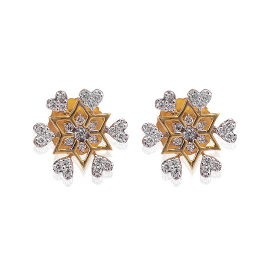 Floral Frost Diamond Stud