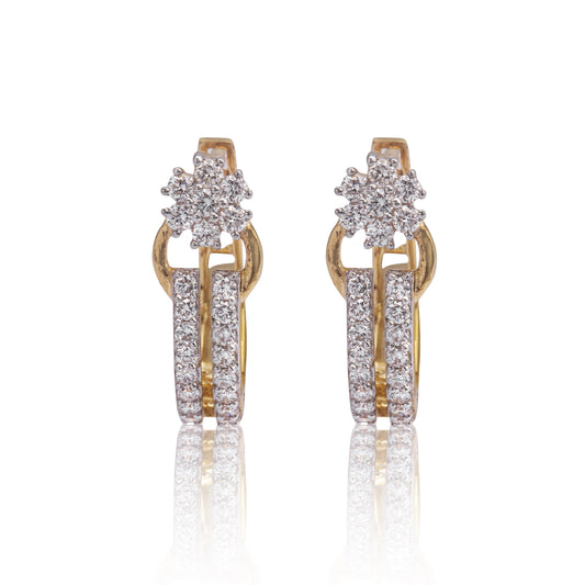 Callista hoop diamond earring
