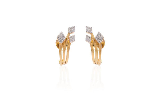 Regal Rise Geometric Diamond Earrings