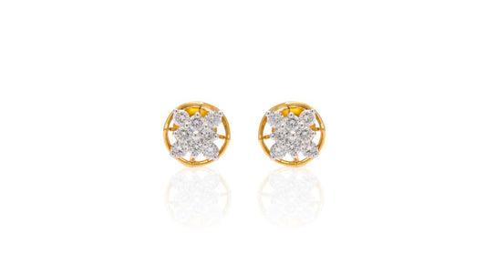 Pinwheel Diamaond Stud