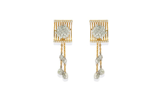Diamond Glint Drop Earrings