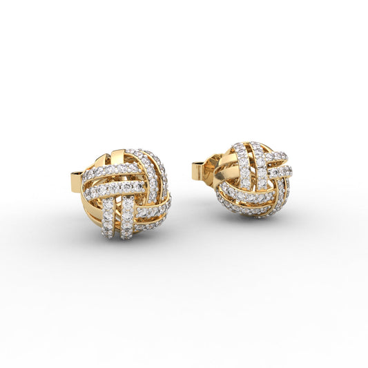 Imperia Swirl Ball Diamond Stud