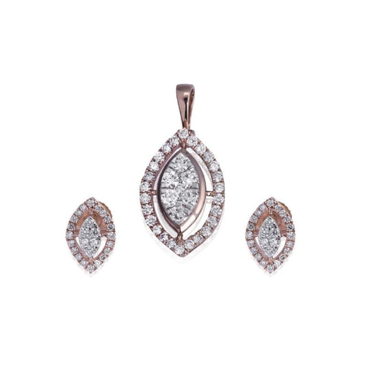 Autumn Leaf Diamond Pendant Set