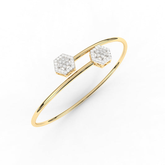 Flexi Hollow Diamond Kada