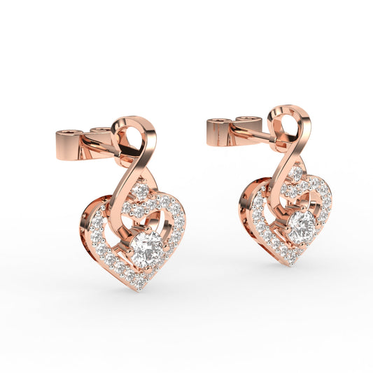 Infinity Heart Halo Earrings
