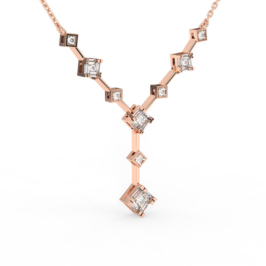 Baguette Diamond Lariat Diamond Chain
