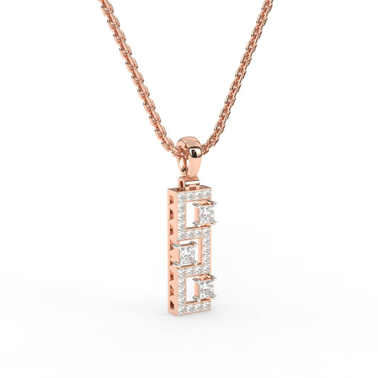 Step Frame Diamond Pendant