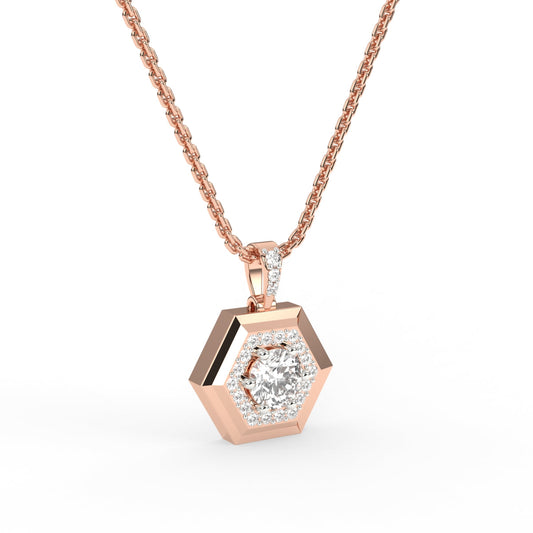 Hexagon Halo Pendant