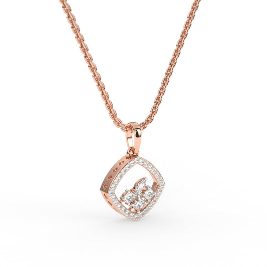 Classic Hexagon Halo Pendant