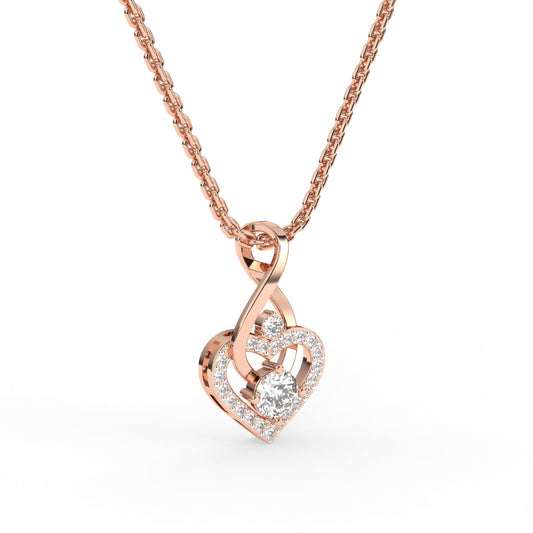 Infinite Heart Twisted Pendant