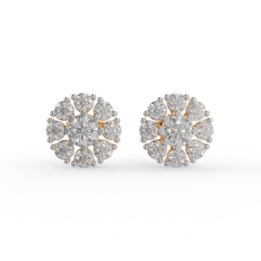 Radiant Bloom Diamond Earring