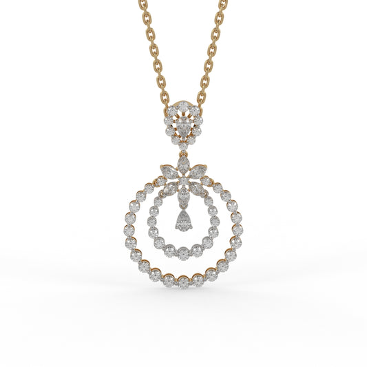 Divine Petal Diamond Pendant