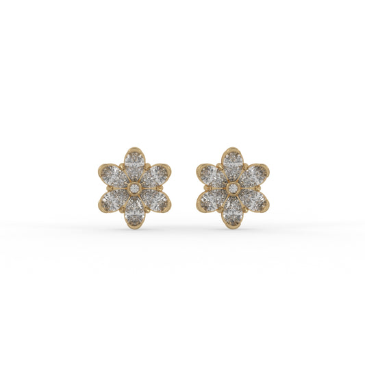 Diamond Petal Stud