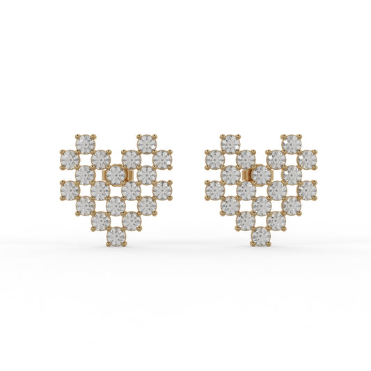 Pixel Heart Earring