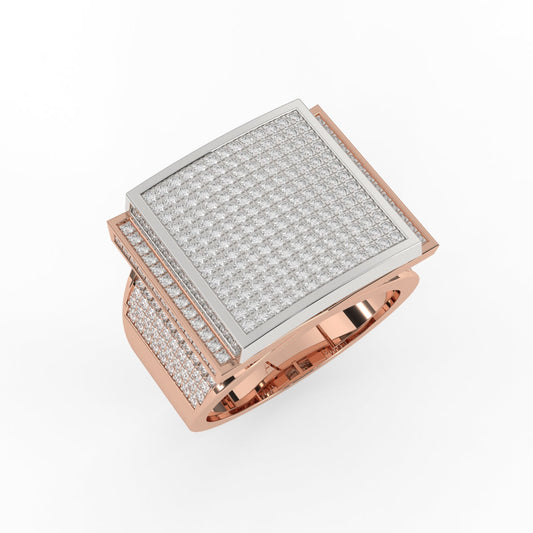 Large Square Pave Diamond