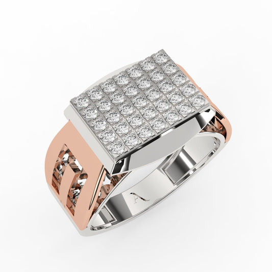 Stylish Two Tone Diamond Ring