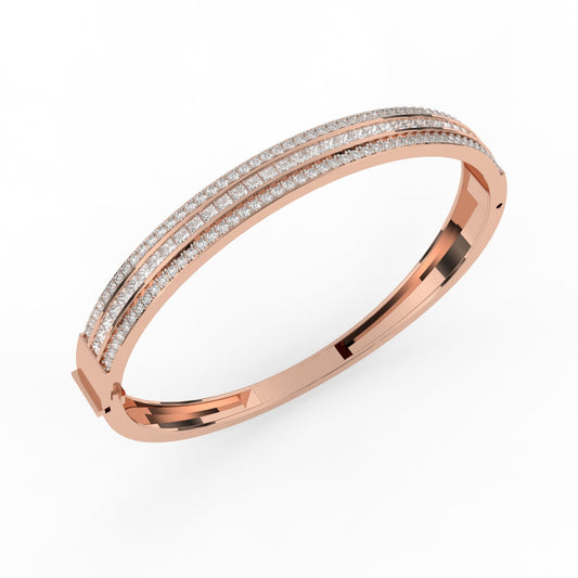 Diamond Three Line Charming Kada