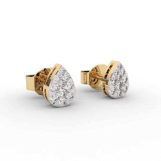 Teardrop Bloom Diamond Studs