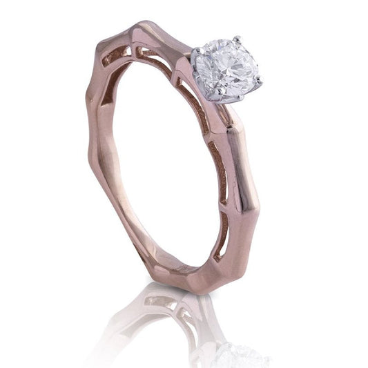 Whisper Wave Solitaire Ring