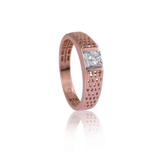 Bold Textured Square Diamond Ring