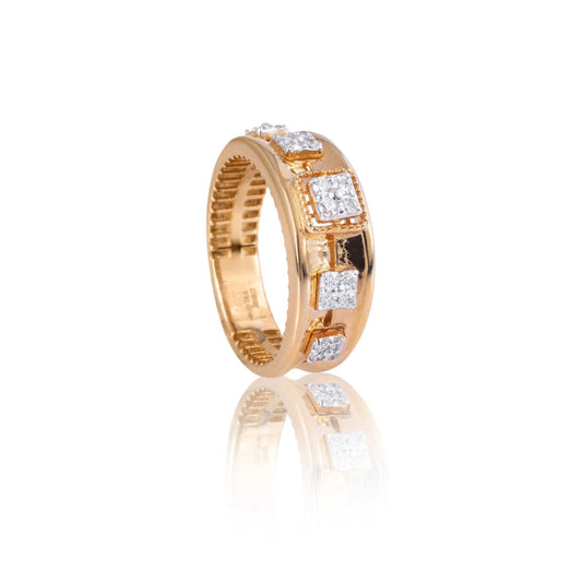 Square Diamond Statement Ring