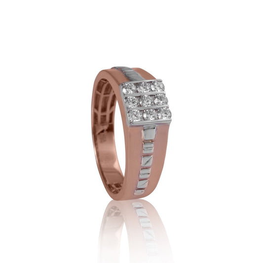 Square ridge diamond ring