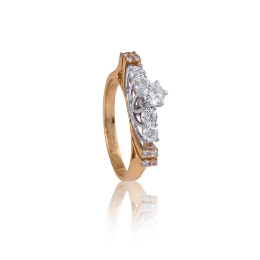 Crowned Radiance Diamond Ring