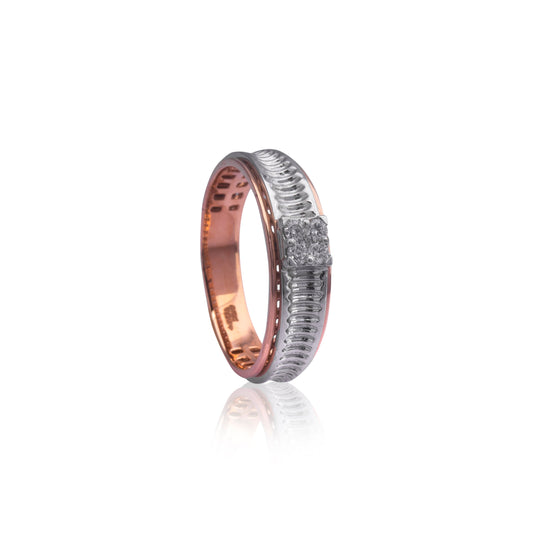Diamond Band with Textured Detail