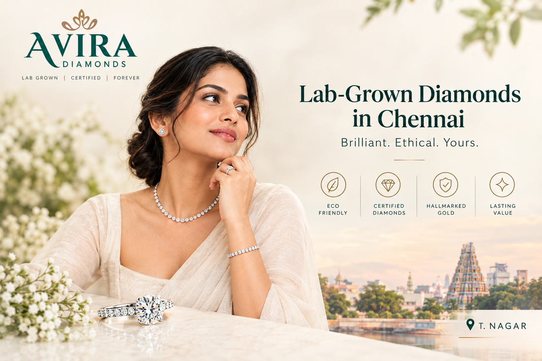 Discover certified lab-grown diamonds at Avira Diamonds, T. Nagar, Chennai.