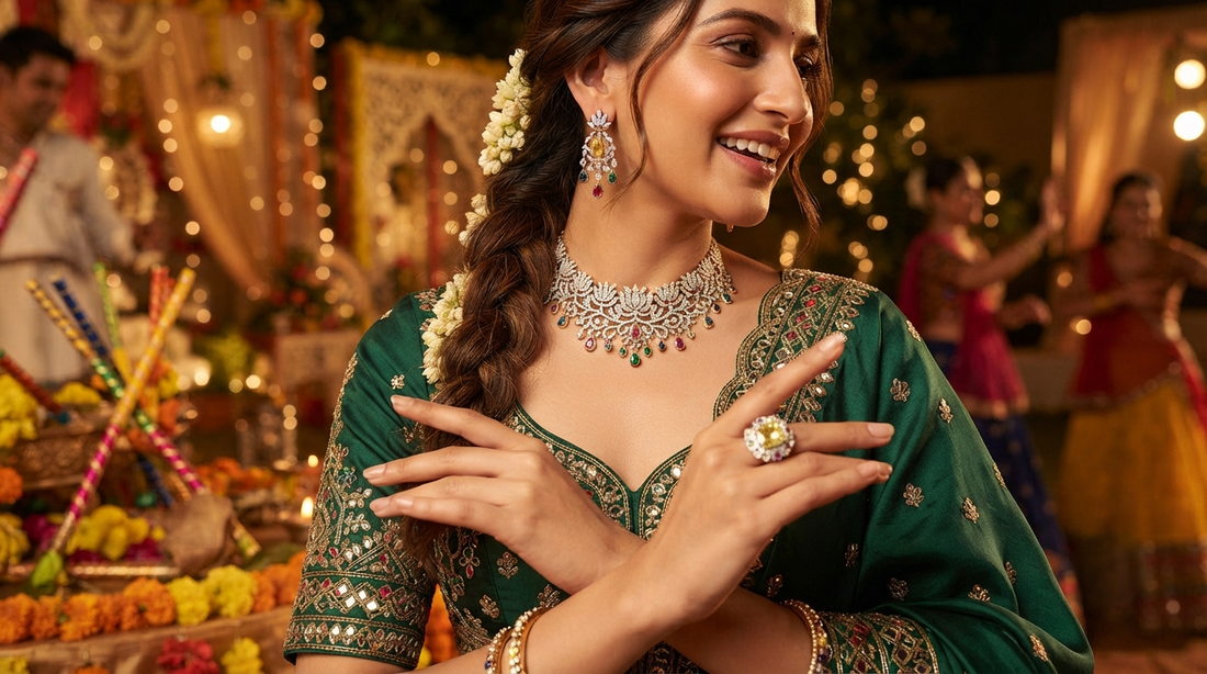 Navratri lab-grown diamond jewelry