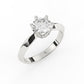 Solitaire knight edge ring