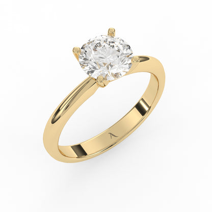 Delicate round wedding ring