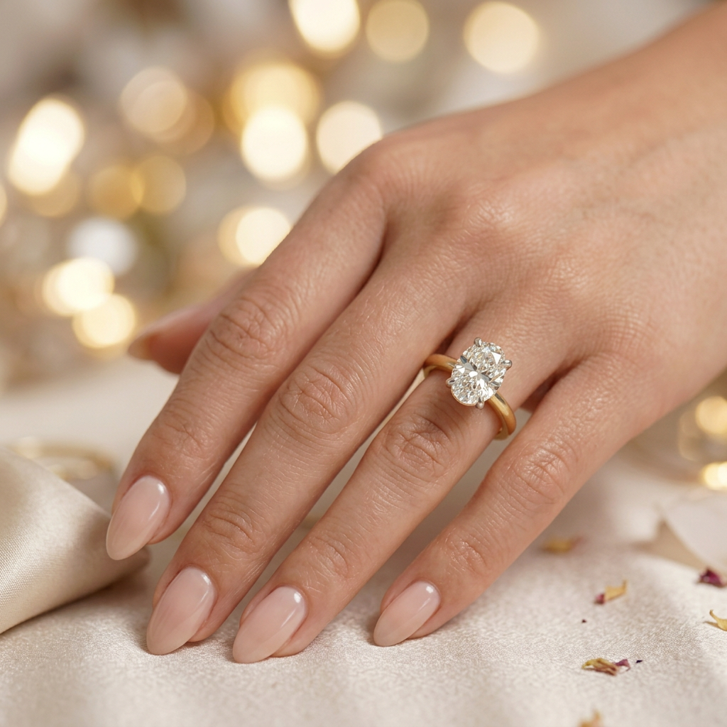 1ct Oval Shape Solitaire Ring