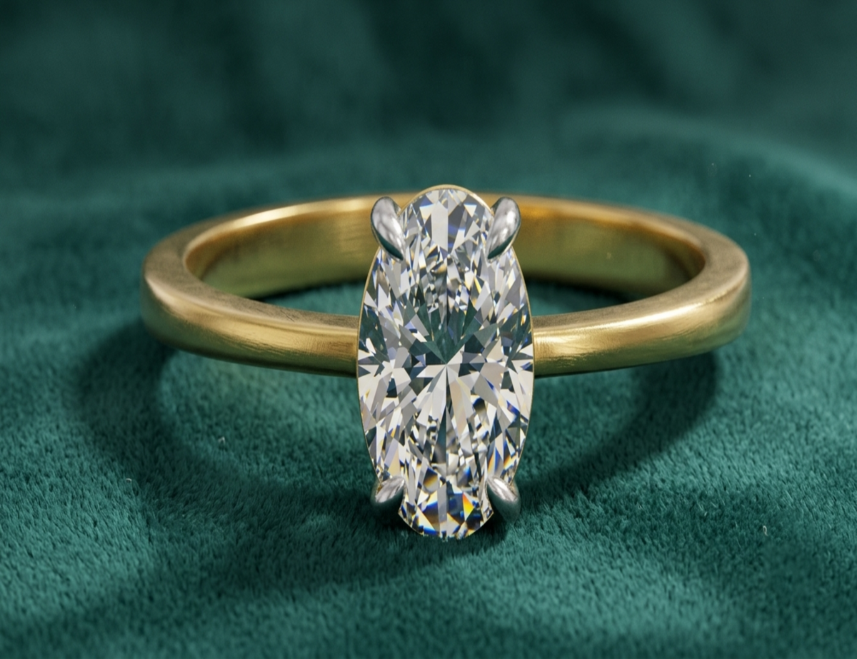 1ct Oval Shape Solitaire Ring