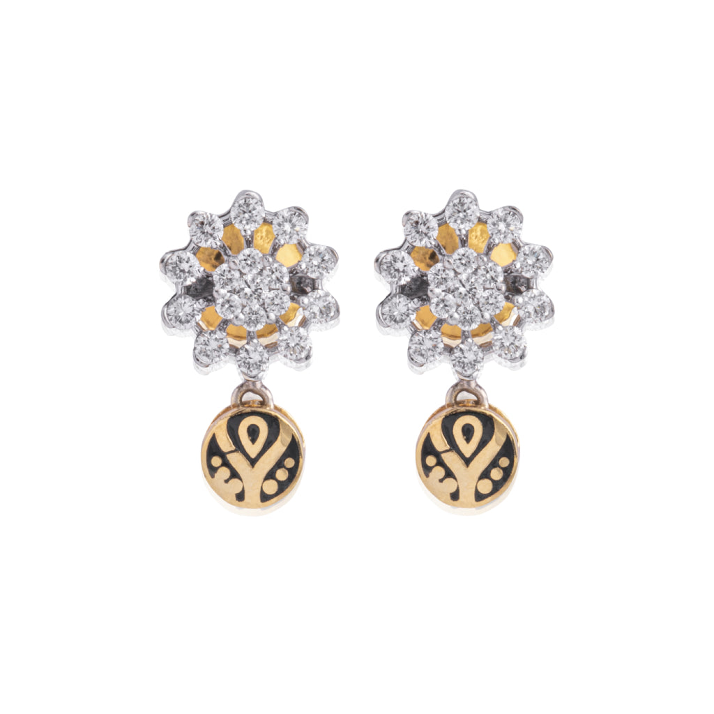 Royal Crest Diamond Pendant Earring Set