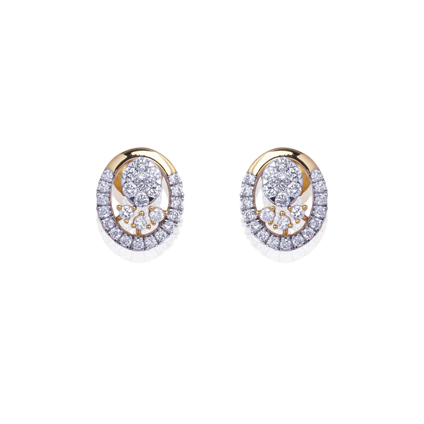 Crescent Diamond Pendant Earring Set