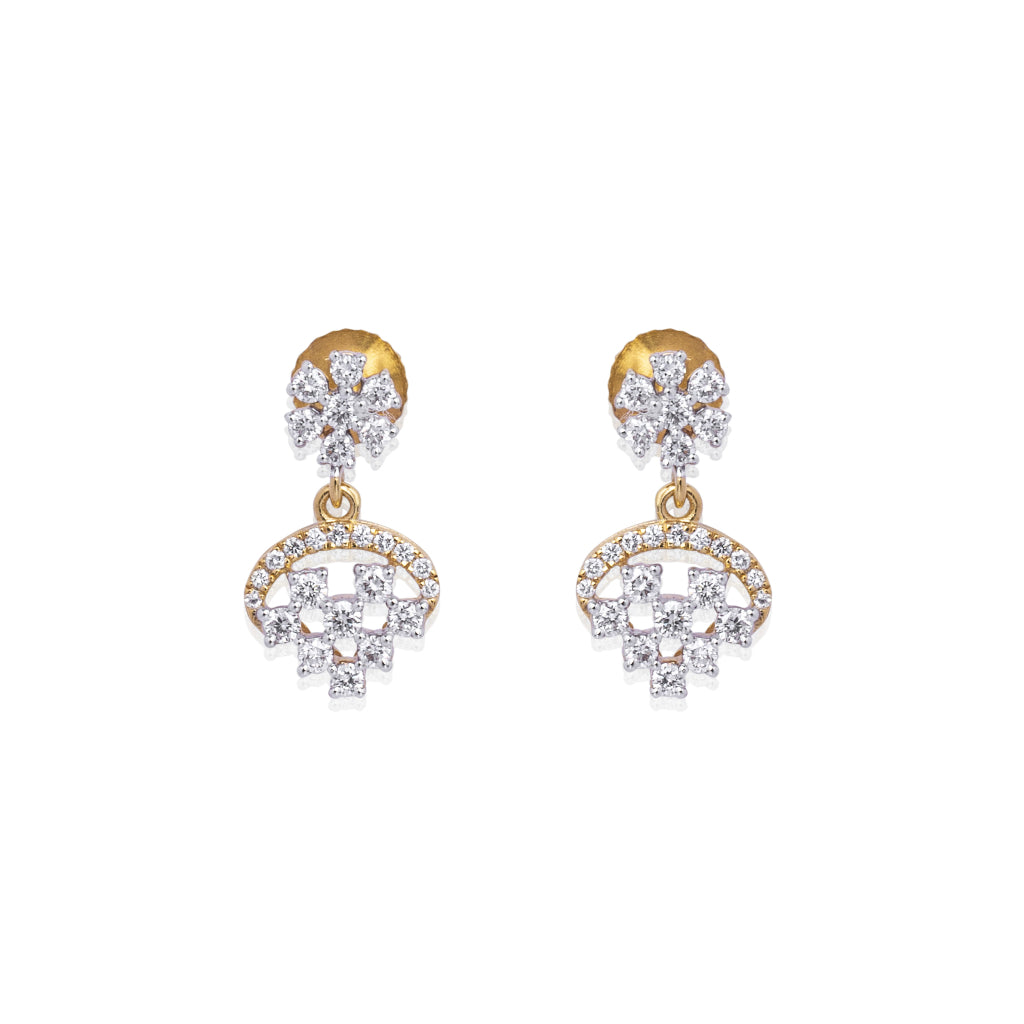 Star Bridge Diamond Pendant Earring Set