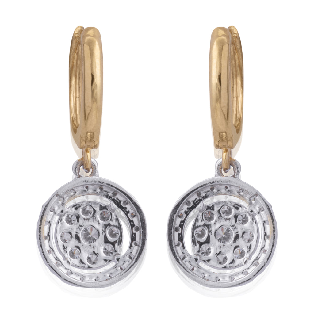 Encircled Glam Diamond Pendant Earring Set