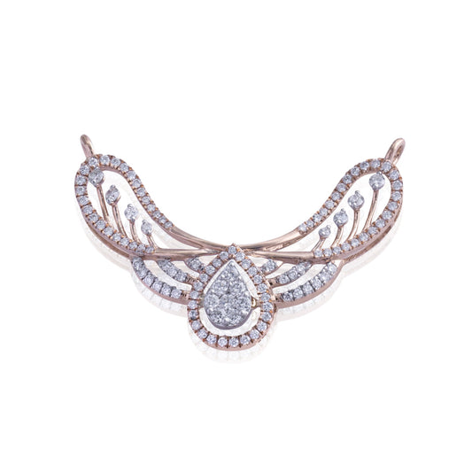 Flutter Diamond Pendant Earring Set