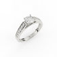 Round accent diamond ring