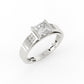 Princess diamond mens ring