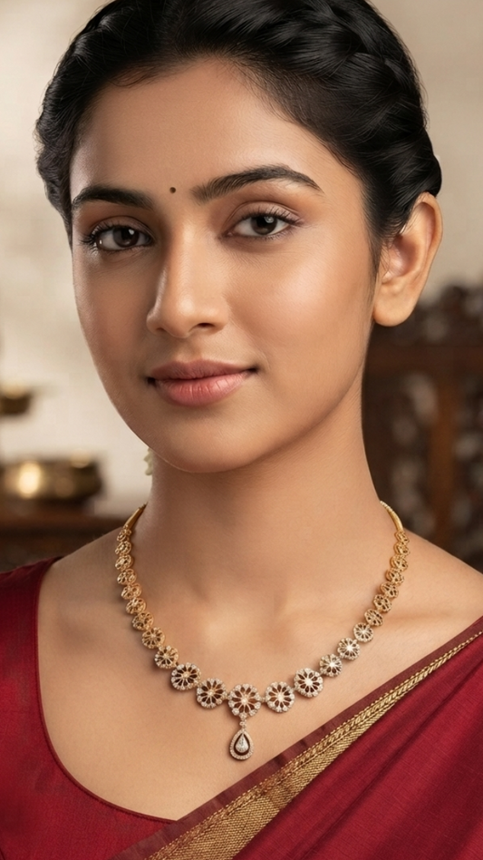 Blushing Blossom Diamond Necklace