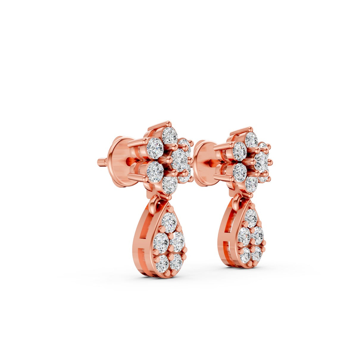 Diamond Bloom Tear Studs